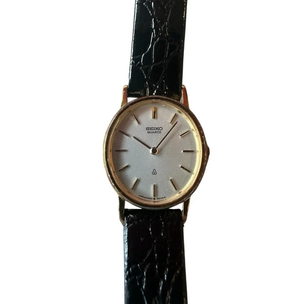 Vintage SEIKO 2320-5290 Quartz Watch Gold Tone Women's Classic